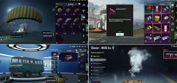 PGM513 Glacier M416 Level 1, Platinum Asia, 3 Mythic Sets, 60 Outfits, Sedan & Buggy Skins, UMP Skin (G)